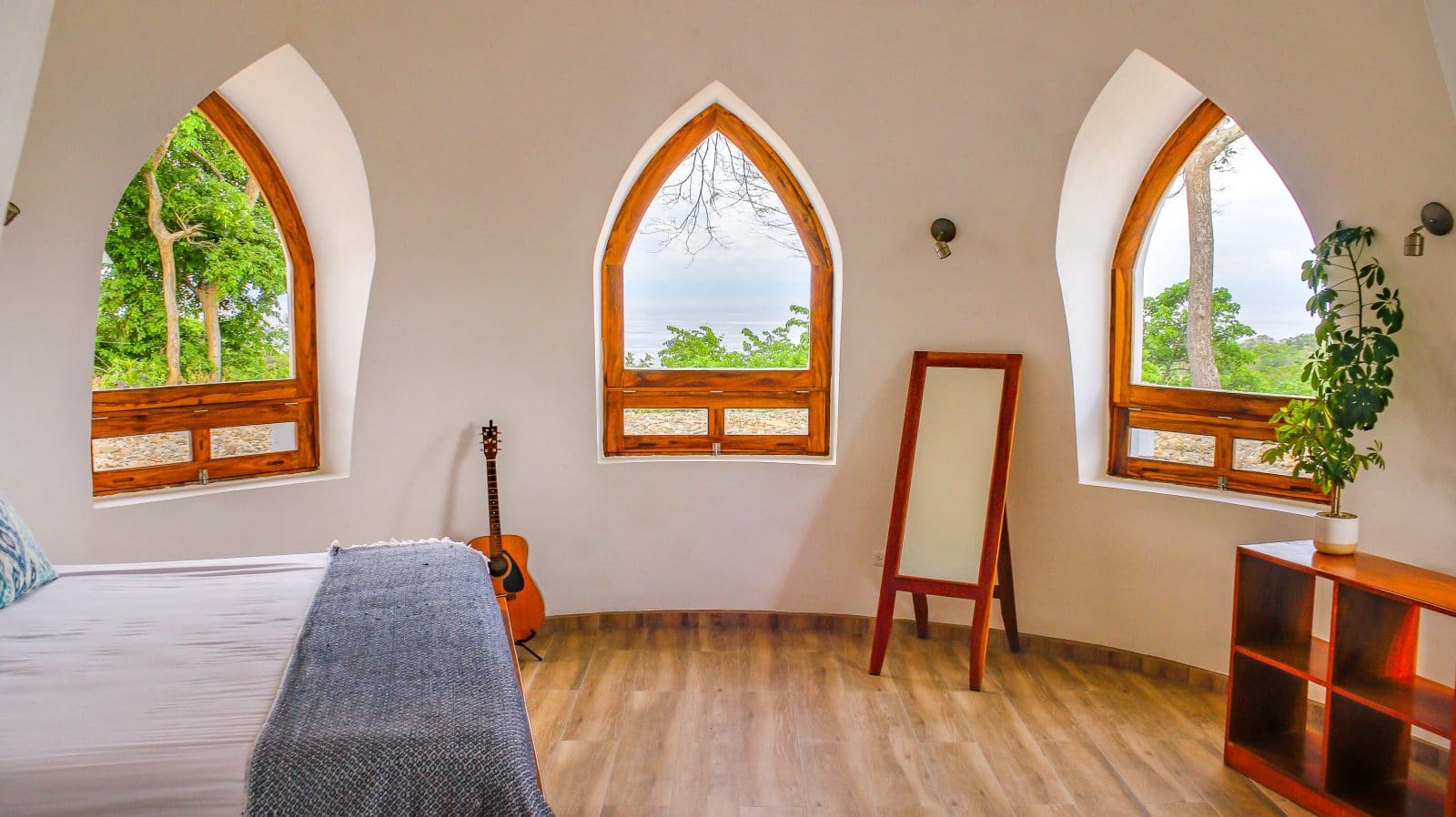 One of the dome house bedrooms.