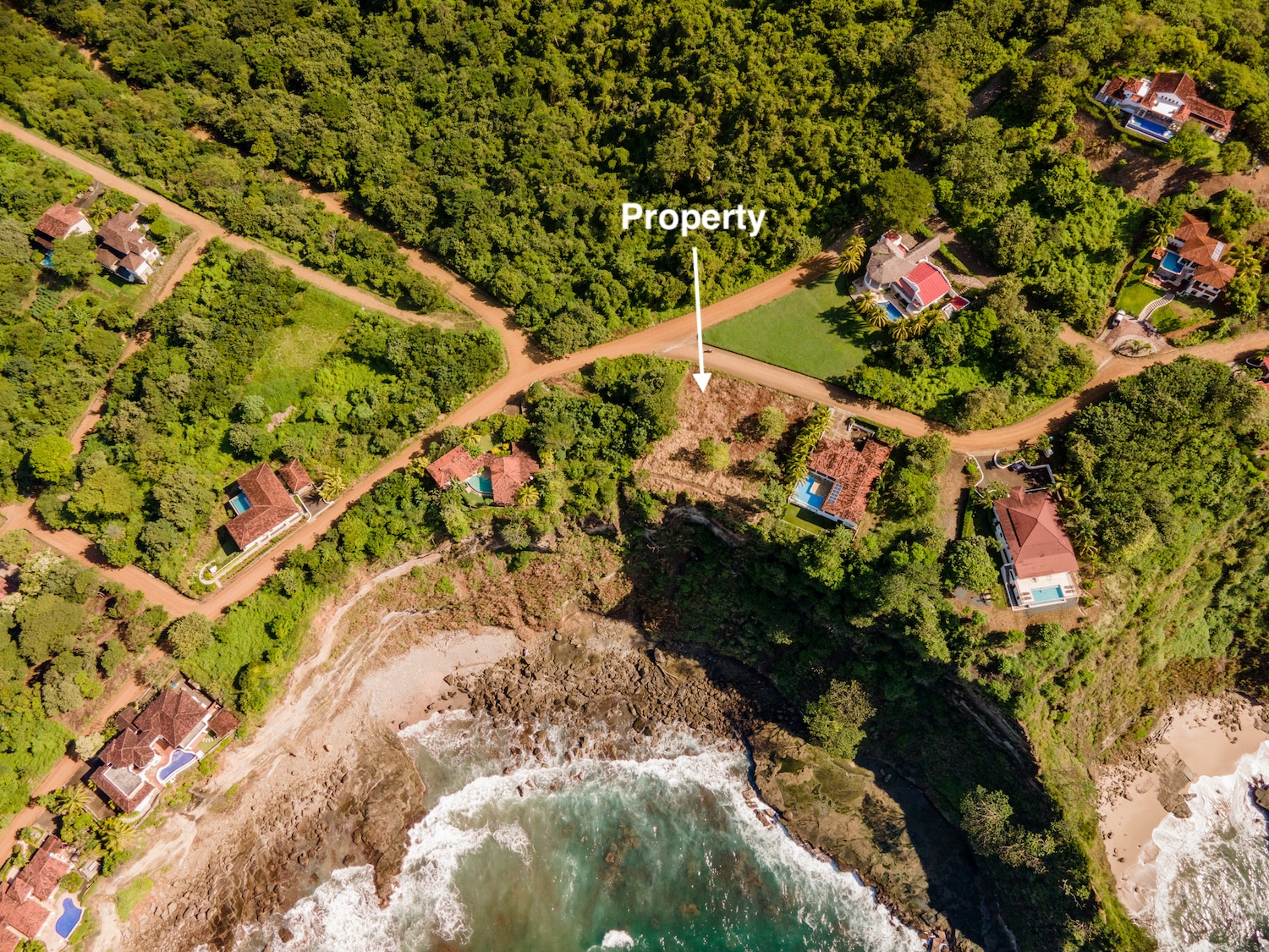 Areal View of Pacific Ocean.