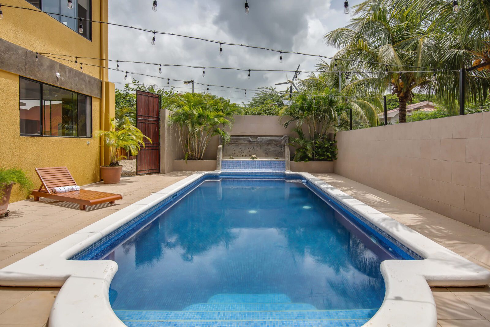 Large pool in patio