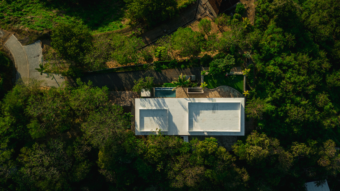 Aerial Shoot of the roof of the house