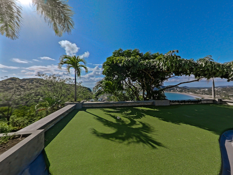 Garden view to the mountains